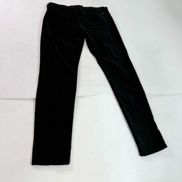 Lucky Brand Pants Womens 31 Velvet Velour Black Jeans Straight Retro - Picture 4 of 8